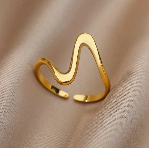 Wellen Designer Ring 18 Gold