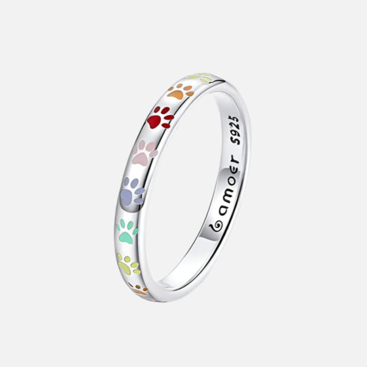 Eleganter Pfoten-Ring aus 925er Sterlingsilber von SENA