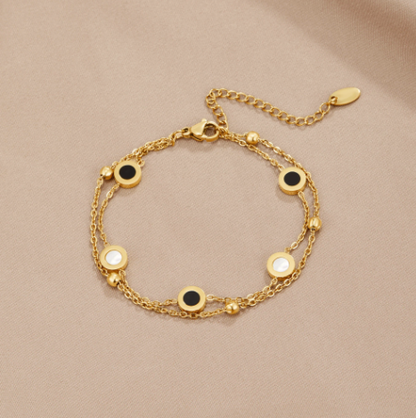 Onyx Weißer Stein Armband