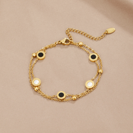 Onyx Weißer Stein Armband