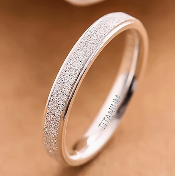 Titan Ring mit Elegantem Design in Silber