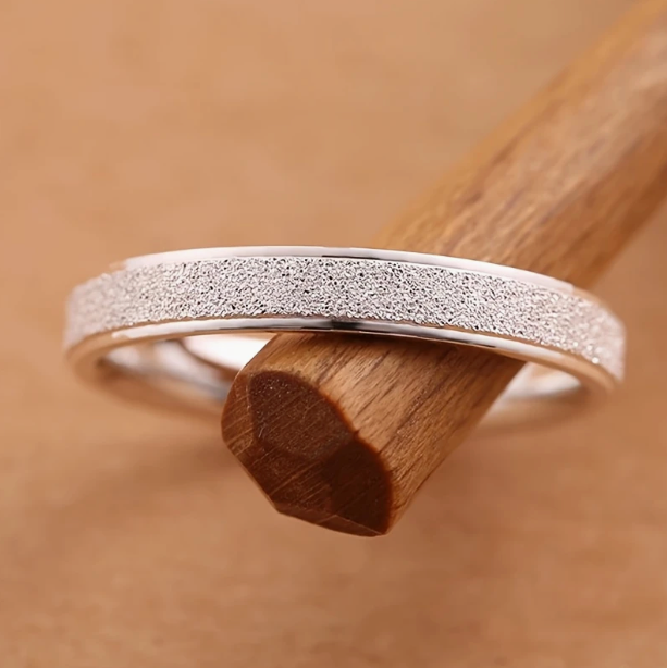 Titan Ring mit Elegantem Design in Silber