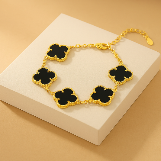 Kleeblatt Armband aus Gold